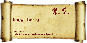 Nagy Ipoly névjegykártya